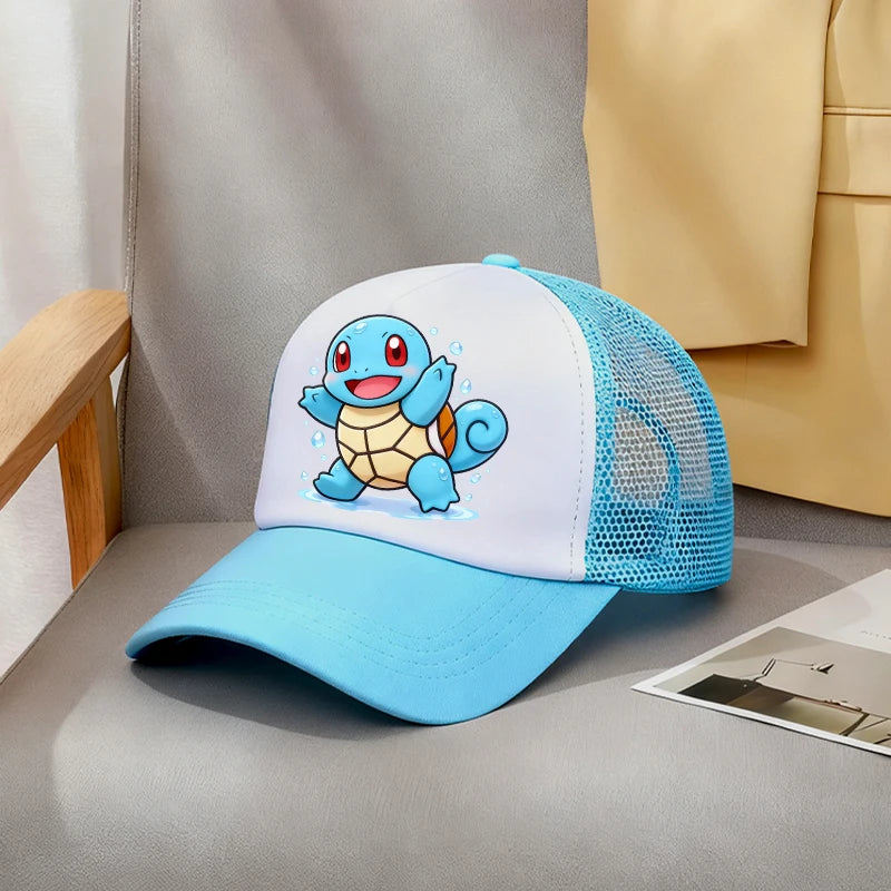 Pokemons Baseball Cap Boys Girl Pikachu Cartoon Character Hat Anime Canvas Hats Sport Outdoor Casual Sunshade Caps Birthday Gift