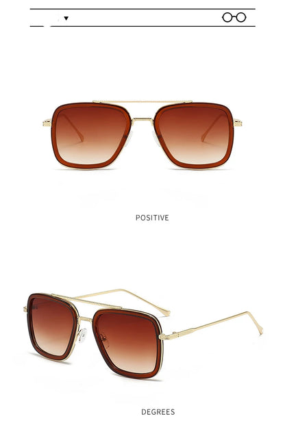 2024 New Square Men Sunglasses Fashion Metal Steampunk Sun Glasses For Women Trendy Outdoor Shades Eyewear Unisex Accessory