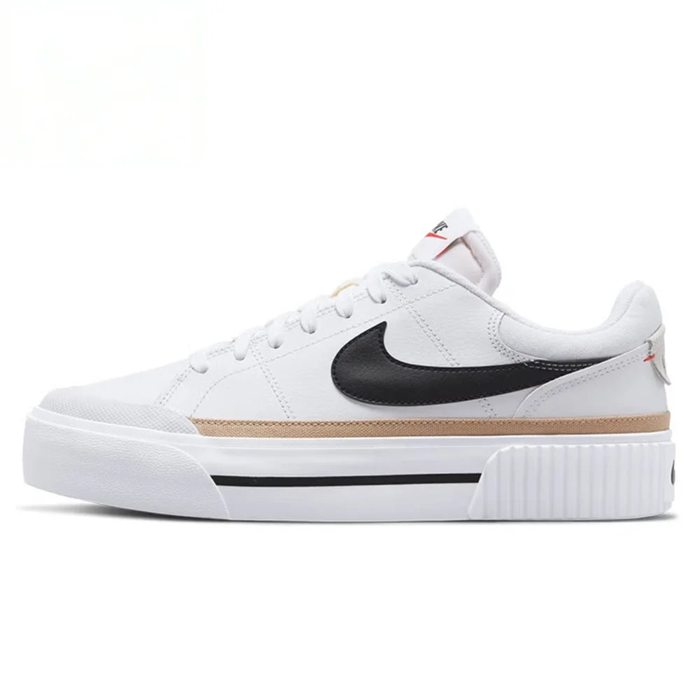 Nike Court Legacy Lift – Højdefremhævende såldesign, komfortabel skridsikker støddæmpning, slidstærke sportssko FZ2606-100