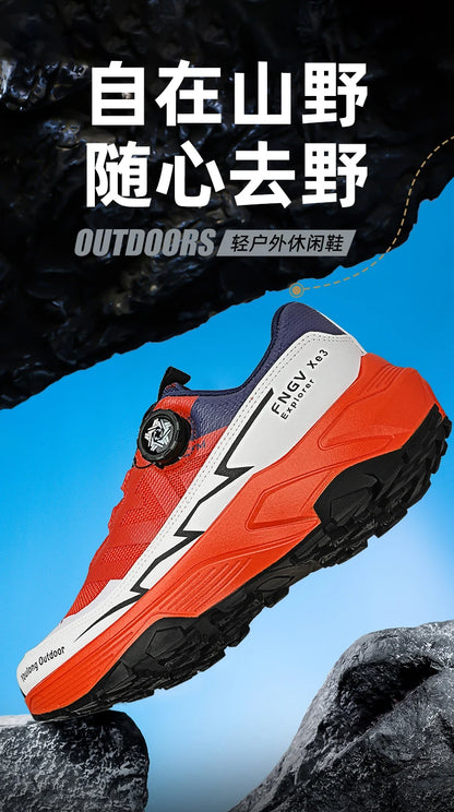 Scarpe da trekking traspiranti da uomo — Fibbia girevole, suola antiscivolo