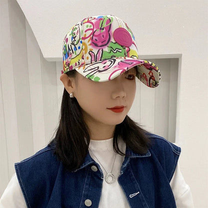 New Unisex Paintings Graffiti Letter Baseball Hats Breathable Personal Sunshade Hip Hop Peaked Caps Versatile Fashion Hardtop
