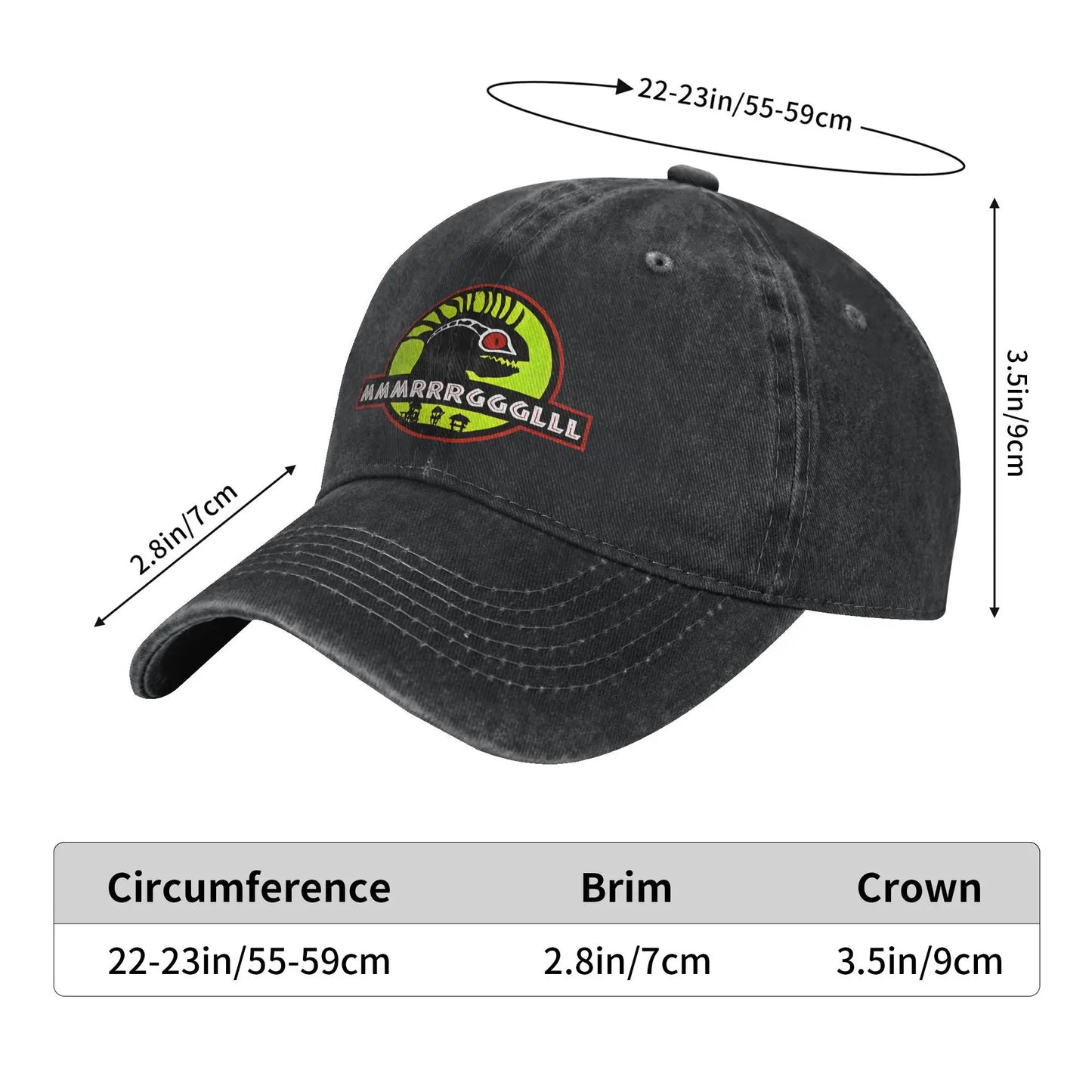 Murloc Park  World of Warcraft Baseball Cap Sun  Outdoor Gym Sunscreen Washed Trucker Hat Women Men Classic Design Baseball Caps