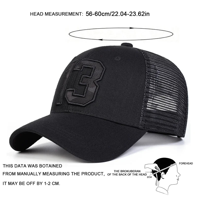 Unisex 13 Cloth Embroidery Embroidery Baseball Net Caps Spring Summer Outdoor Adjustable Casual Hats Sunscreen Hat Sports Cap