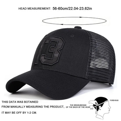 Unisex 13 Cloth Embroidery Embroidery Baseball Net Caps Spring Summer Outdoor Adjustable Casual Hats Sunscreen Hat Sports Cap