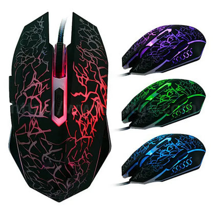 2400 DPI USB-bedrade gamingmuis met ledverlichting, professionele gamermuis, ergonomische computermuis voor PC, laptop en Macbook