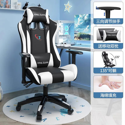 Gaming stolica Računalna stolica Udobno podesivo sjedalo za opuštanje Game LIVE Za studentski dom i kućnu upotrebu Ergonomski dizajn za dugotrajno sjedenje