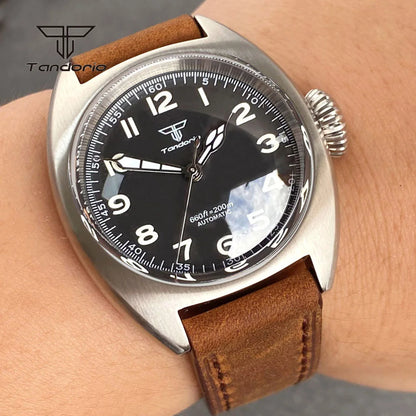 Tandorio 36mm Dive Military Automatic Miyota8215 Mechanical Watch for Men Domed Sapphire Unisex Wristwatch 20BAR Waterproof Lume