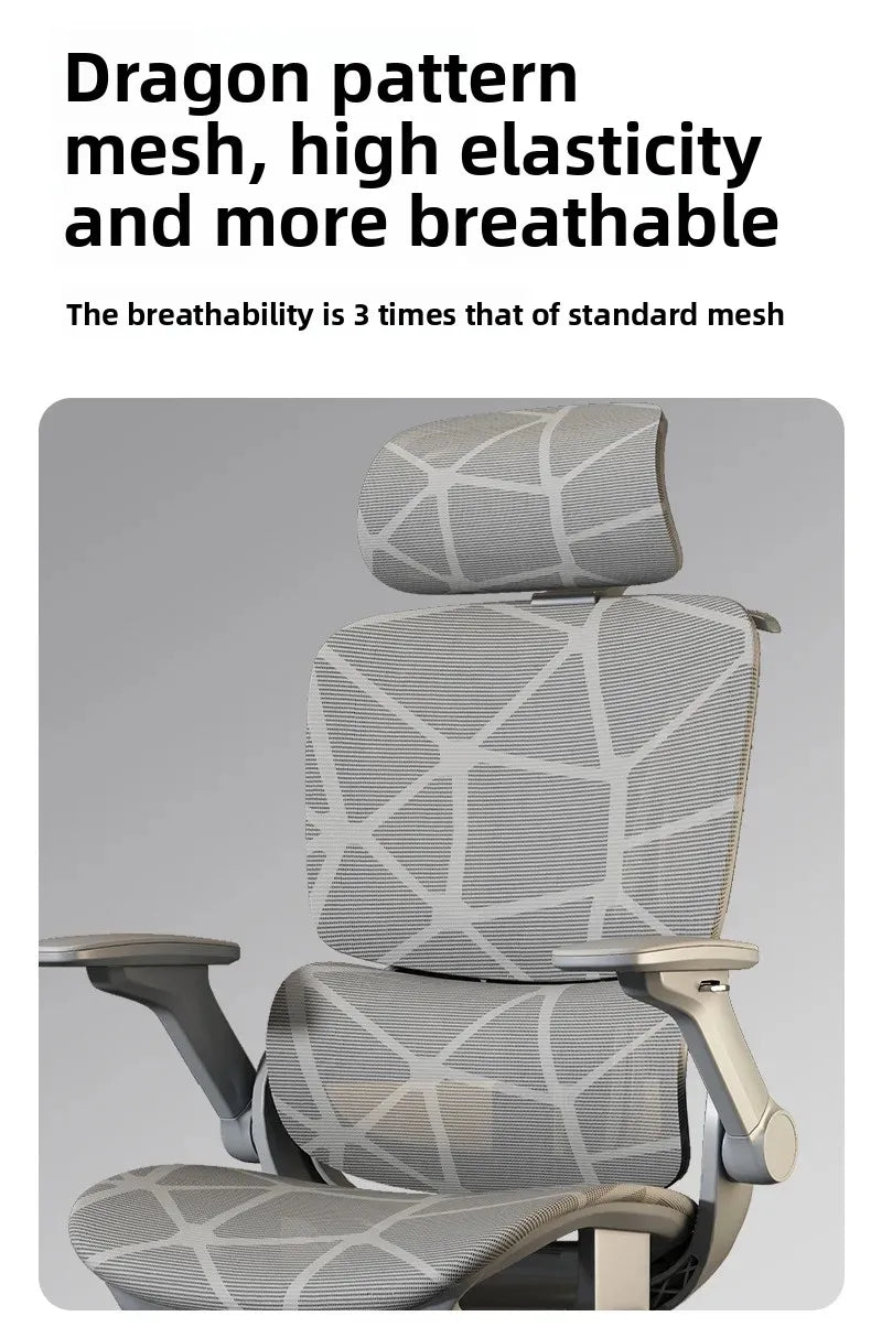 Silla gaming ergonómica de oficina para ordenador Air Titan Full Mesh con soporte lumbar de tres zonas, diseño bien ventilado e ideal para escritorio de estudiante