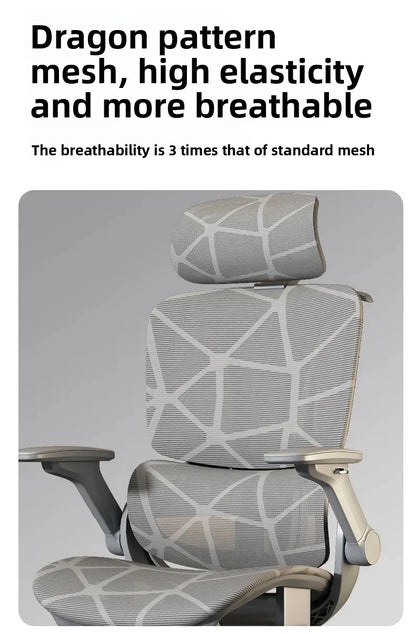 Silla gaming ergonómica de oficina para ordenador Air Titan Full Mesh con soporte lumbar de tres zonas, diseño bien ventilado e ideal para escritorio de estudiante