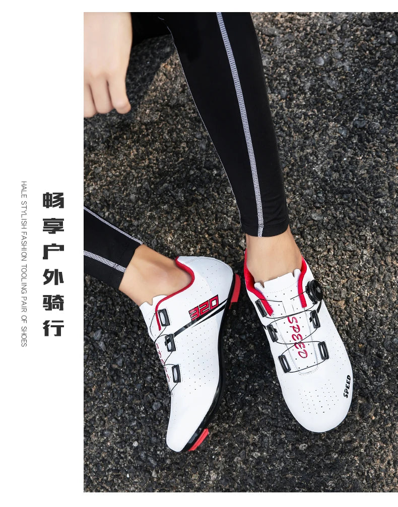 Sapatilhas de ciclismo MTB novas para homem, sapatilhas desportivas de ciclismo com sistema de bloqueio automático, estrada e velocidade, sapatilhas de ciclismo para mulher compatíveis com cleats SPD
