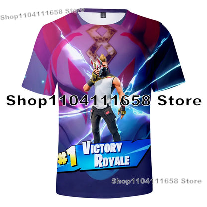 Banana Peely T-shirt Women's Tee Kids Fortnite T-Shirt 3D Printed Men's Battle Royale Game Summer Tops Birthday Gifts