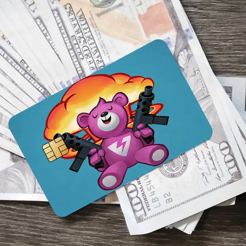 Pegatinas de tarjeta de juego Cuddle Team Leader Fortnite para tarjeta bancaria, película protectora impermeable adhesiva, regalo sorpresa