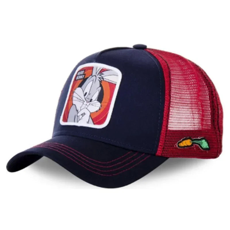 Hot Sale Unisex Anime Cartoon Cap High Quality Embroidered Patch Draw Baseball Cap Male Female Trucker Hat Mesh Hats Sun Hat