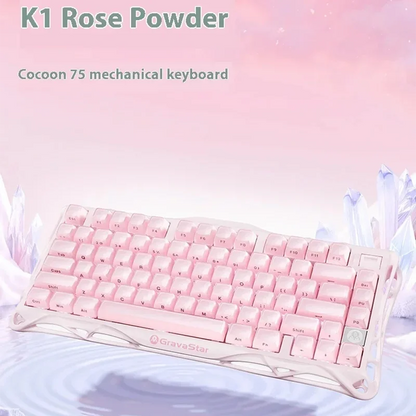 GravaStar Mercury K1 RGB Mechanical Keyboard Hot Swappable Gaming Keyboard Linear Switches RGB Wireless Gaming Keyboard