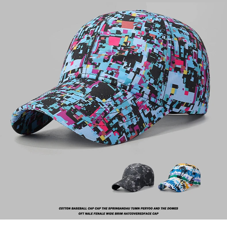 Șapcă de baseball unisex „Summer Graffiti Light Board” – pălărie de protecție solară pentru exterior, șapcă sport de modă, șapcă casual cu cozoroc în formă de cioc de rață