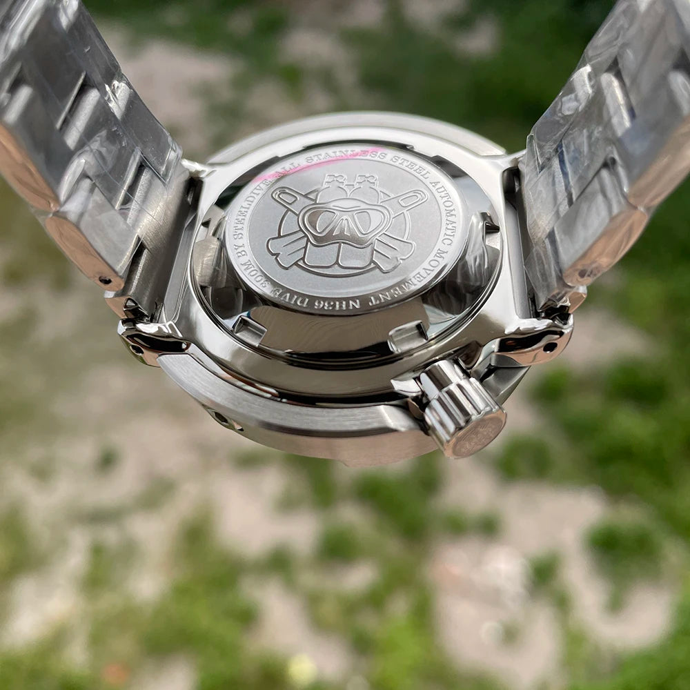 STEELDIVE Top Brand Day Function 47.5mm 300M Waterproof Sapphire Glass Ceramic Bezel NH36 Automatic Dive Can Tuna Watch for Men