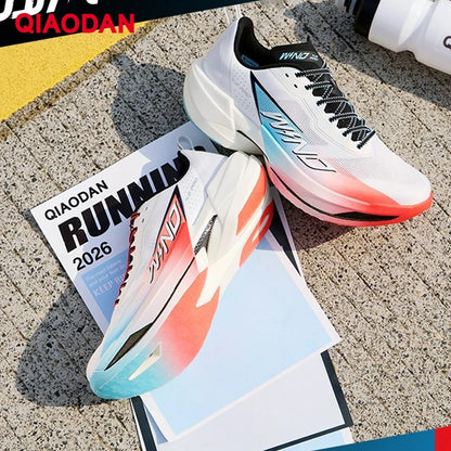QIAODAN WIND 4PRO Pantofi de maraton cu talpă din carbon pentru bărbați, adidași profesioniști de curse, pantofi sport de alergare respirabili QDB023262291
