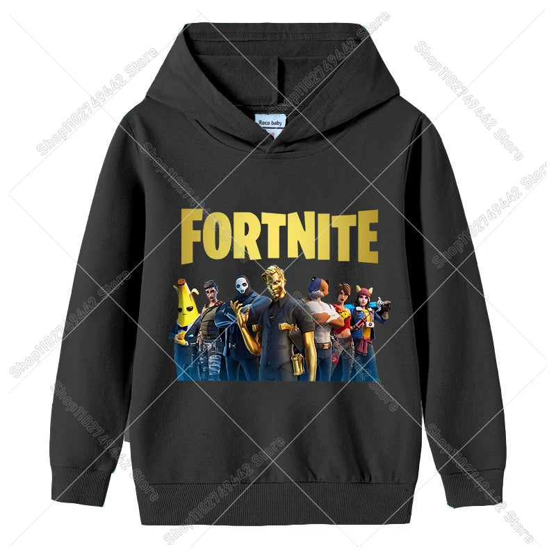 Dječja hoodie majica Fortnites za jesen, dukserica s kapuljačom za dječake i djevojčice, tanka trenirka, pulover dugih rukava, sportska dječja odjeća