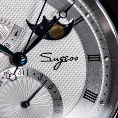 Sugess Moonphase Men's Watch Automatic Mechanical Watches for Tianjin Movement Sapphire Glass Water Resistant Wristwatches New