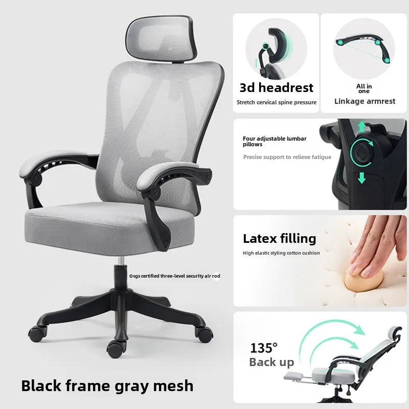 UVR Ergonomic Gaming Computer Chair with Adjustable Height, Swivel Office Chair, Comfortable Armrest Lift Chair for Home & Work