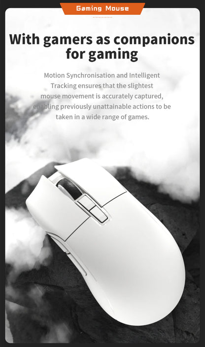 Motospeed Darmoshark N3 Pro Bluetooth vezeték nélküli gamer egér, dupla 8K, hárommódú, újratölthető, PAW3395, 64g, ergonomikus gamer egér