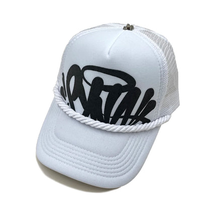 damesmode-baseballpet met letterprint voor lente en zomer, ademende mesh-pet voor buitensporten, heren-truckerpet