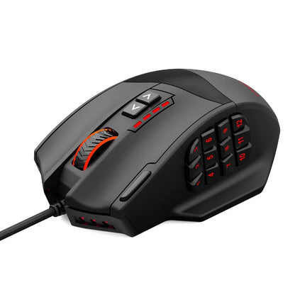 E-YOOSO X-39 Programmable Gaming Mouse, Wired RGB Mouse with 18 Buttons, 8 Removable Weights, 5 DPI, Ergonomic Grip for Computer