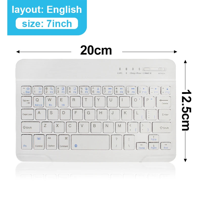 Mini tastiera Bluetooth RGB, tastiera wireless da 10 inch retroilluminata con touchpad, per iOS, Android, Windows e iPad