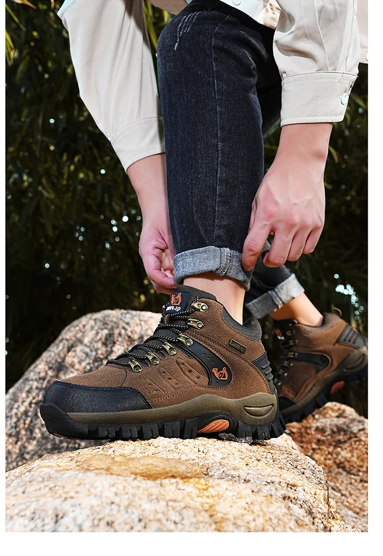 Scarponi da trekking impermeabili per uomo e donna, per primavera e autunno, resistenti all’usura, per sport di montagna e caccia