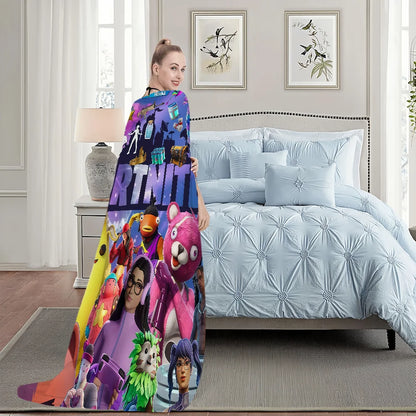 Game Cool F-Fortnite Blanket For Soft Throw Blanket for Picnic Bed Sofa Home Bedroom Cozy Warm Comfortable