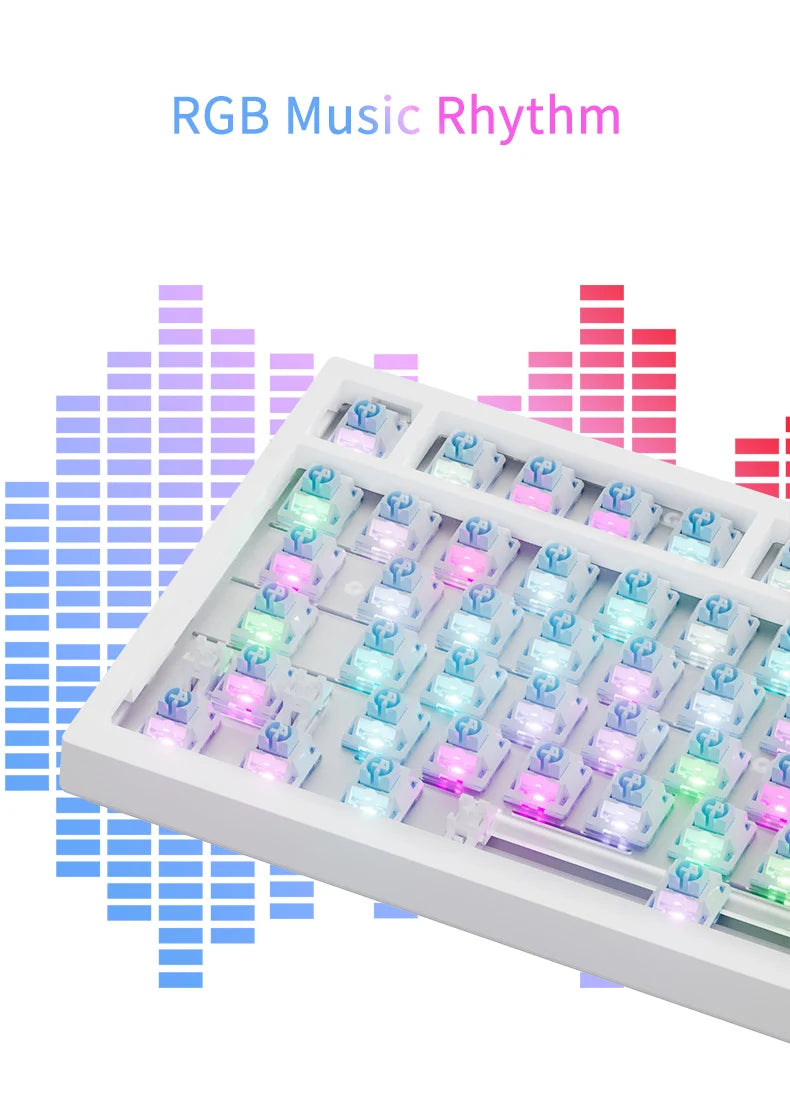 Teclado mecánico gaming AJAZZ AK820 Pro con cable e inalámbrico, switches intercambiables en caliente, retroiluminación RGB trimodo, diseño compacto 70%, PC/Mac