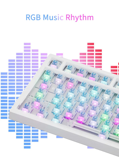 Teclado mecánico gaming AJAZZ AK820 Pro con cable e inalámbrico, switches intercambiables en caliente, retroiluminación RGB trimodo, diseño compacto 70%, PC/Mac