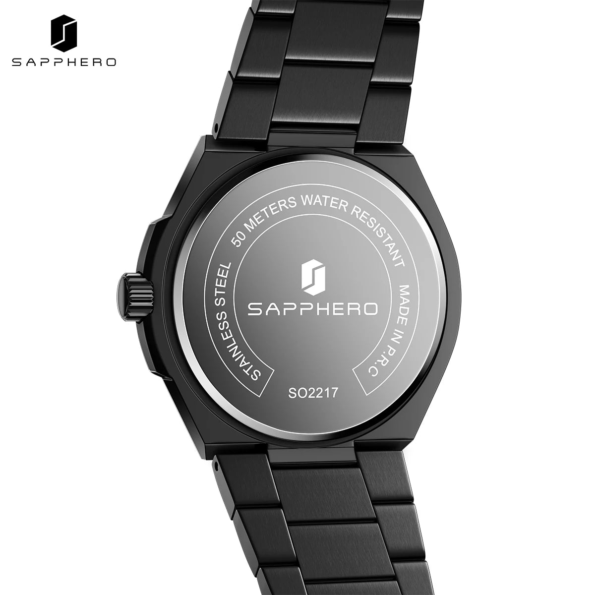 SAPPHERO Luxury Men's Watches Date Display Stainless Steel Watch Strap Men's Gifts Travel Essentials Waterproof Wristwatch