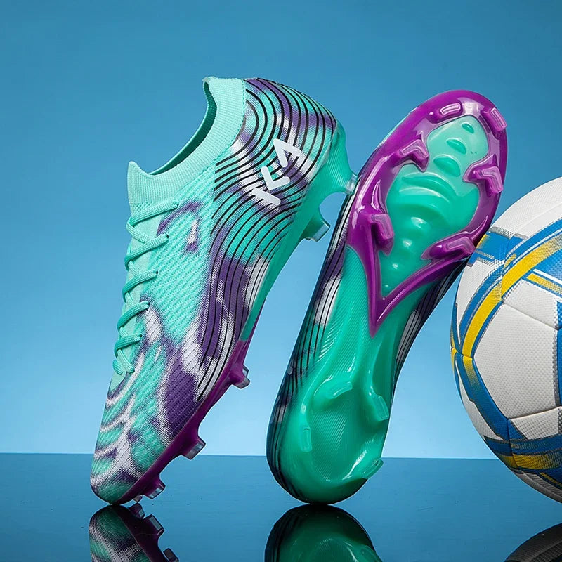 Nouvelles chaussures de football pour hommes, crampons, baskets de haute qualité, chaussures de football antidérapantes pour gazon, bottes de football pour garçons, chaussures de match d'extérieur très vendues, modèle m