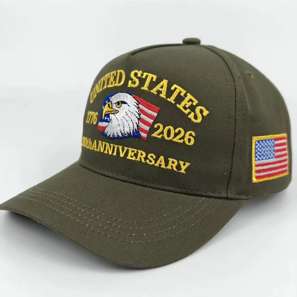 250-ųjų metinių kepurė, JAV patriotinės beisbolo kepurės su išsiuvinėtu ereliu, skirtos vyrams ir moterims, 250 metų jubiliejinė kepurė