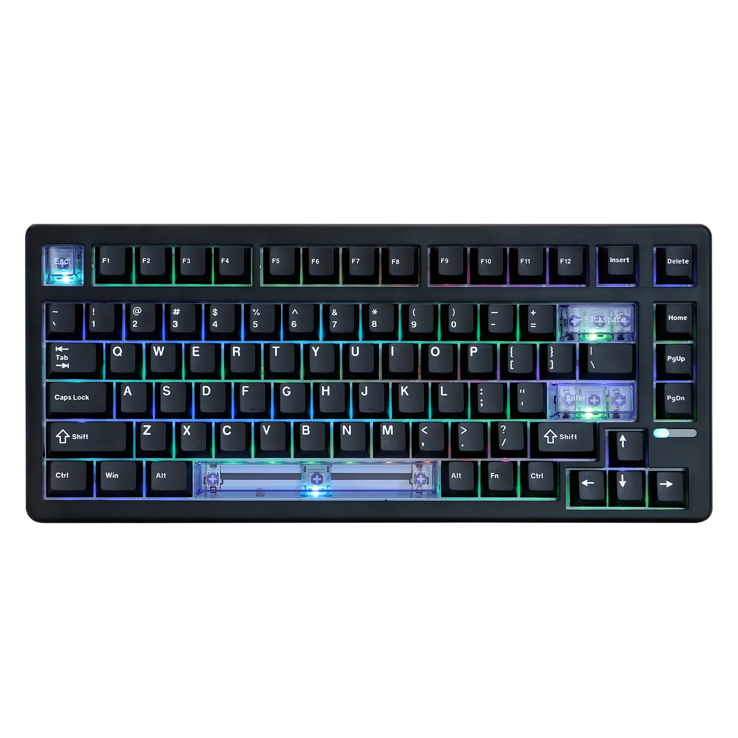 Tastiera meccanica magnetica EPOMAKER HE80 75% layout US QWERTY hot-swap Creamy Gasket cablata con effetto Hall, DKS SOCD per PC/Mac