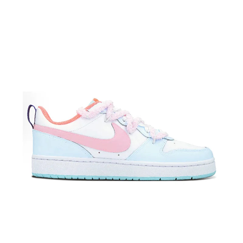 Op maat gemaakte sneakers Nike Court Borough Whale Heart & Bear Candy Wrapper Zoet, lief en speels Skateboard-sneakers voor dames