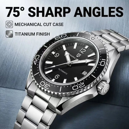 Pagani Design New Men's Mechanical Watch Luxury Sapphire Stainless Steel 100m Waterproof Ceramic bezel Automatic Watch