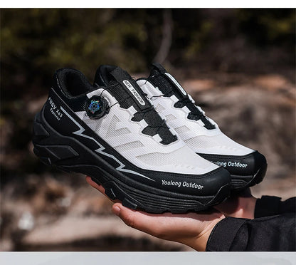 Scarpe da trekking traspiranti da uomo — Fibbia girevole, suola antiscivolo