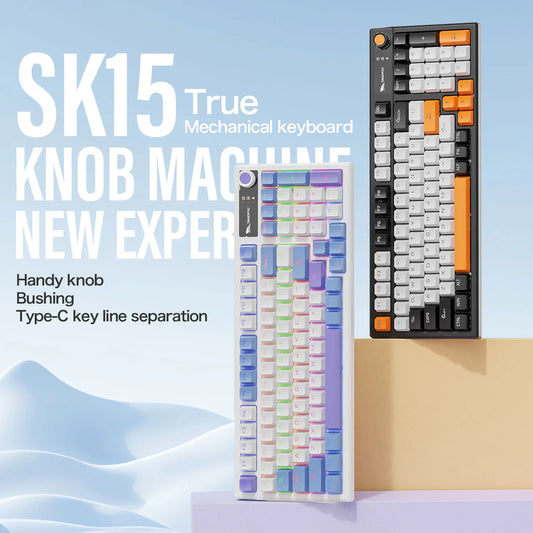 Spanish Mechanical Keyboard Spanish Russian Arabic Korean Thai Gaming Keyboard 95 Key Layout Backlight Type C With Numpad SK15