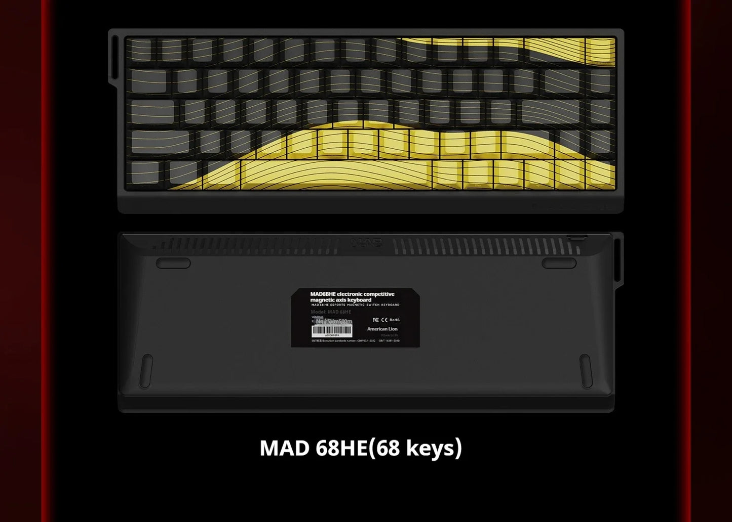 FGG MAD60 Tastiera da Gaming RGB ad Asse Magnetico, dedicata al gioco, Full Key Hot Swap, risposta rapida, tastiera gaming personalizzata entry-level