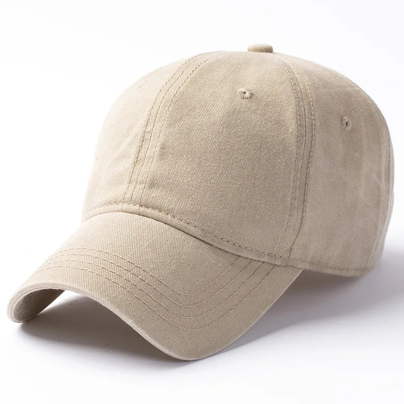 Men Women 53-56cm 56-59cm 60-63cm Vintage Unstructured Baseball Cap Washed Cotton Adjustable Cap for Big/ Small Head and Kids