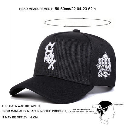 Unisex SOX 9999 Letter Embroidery Baseball Caps Adjustable Casual Hats Spring and Autumn Outdoor Sunscreen Hat