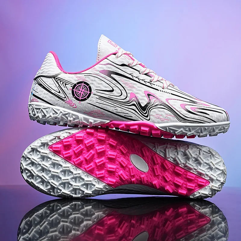 Chaussures de football pour hommes, chaussures de terrain professionnelles, crampons FG/TF pour entraînement sur gazon, chaussures de futsal, baskets de football antidérapantes, chaussures à crampons pour cheville, pointur