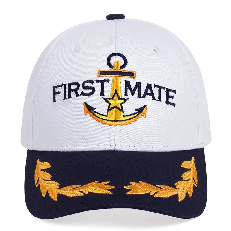 Brand Oohmy Men Women Baseball Caps Embroidered Captain & First Mate Hats Boating Marine Sailor Party Fun Hat