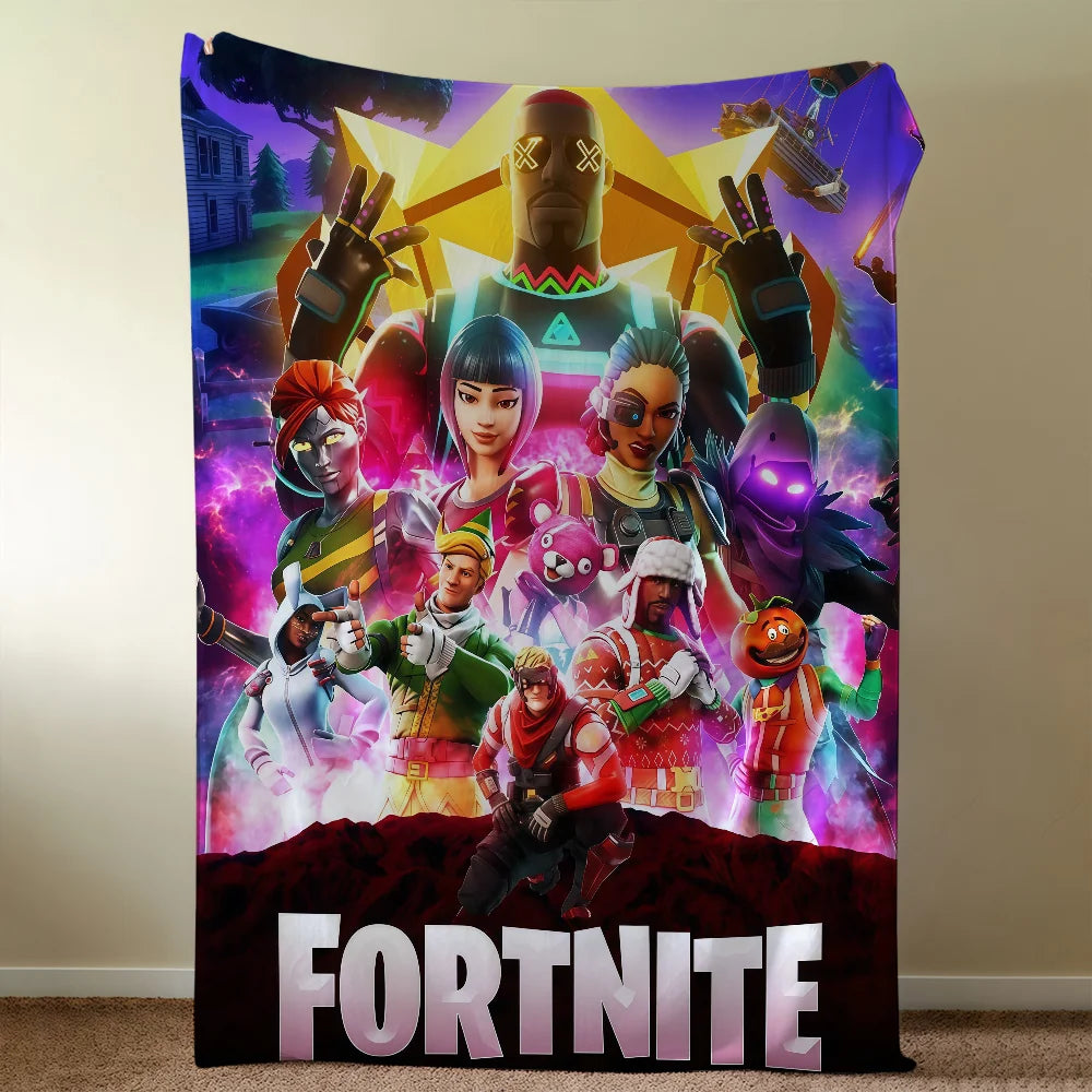 Blanket Throw Super Cosy Plush Living F-FORTNITES-ES Game Room Sofa Couch Childish Birthday Gifts