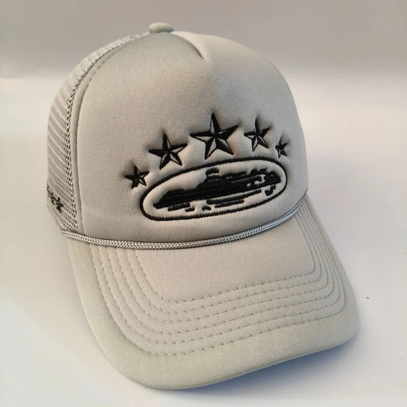 New Unisex Pentagram Baseball Hats Hip Hop Adjustable  Breathable Personal Sunshade Mesh Versatile Street Fashion Trucker Caps