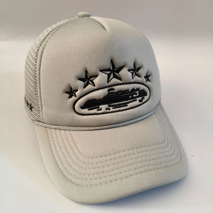 New Unisex Pentagram Baseball Hats Hip Hop Adjustable  Breathable Personal Sunshade Mesh Versatile Street Fashion Trucker Caps