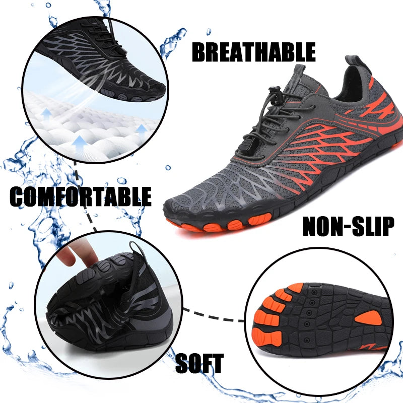 Męskie buty do wody, damskie buty plażowe do chodzenia boso, buty wodne, szybkoschnące buty do pływania, brodzenia i sportów wodnych, buty do wiosłowania, wędkowania i surfowania