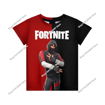 T-shirt Fortnite 2026 para rapaz, verão, anime, gaming, T-shirt para todos, camisola gira, T-shirt básica Battle Gamer, manga curta para homem